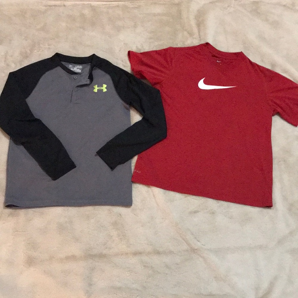 Boys Lot of Under Armour Nike Top Youth Medium